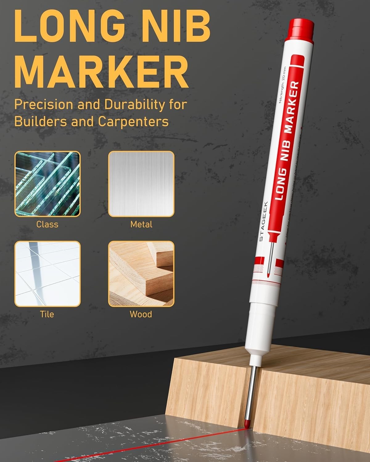 14 Pack Carpenter Pencil Set with Sharpener