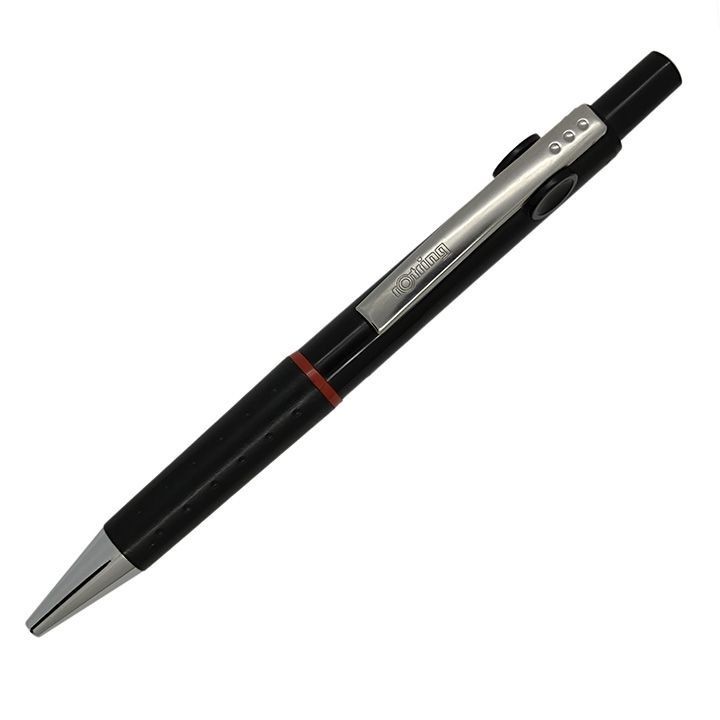 Rotring clipper knock type ballpoint pen black writing utensil stationery brand