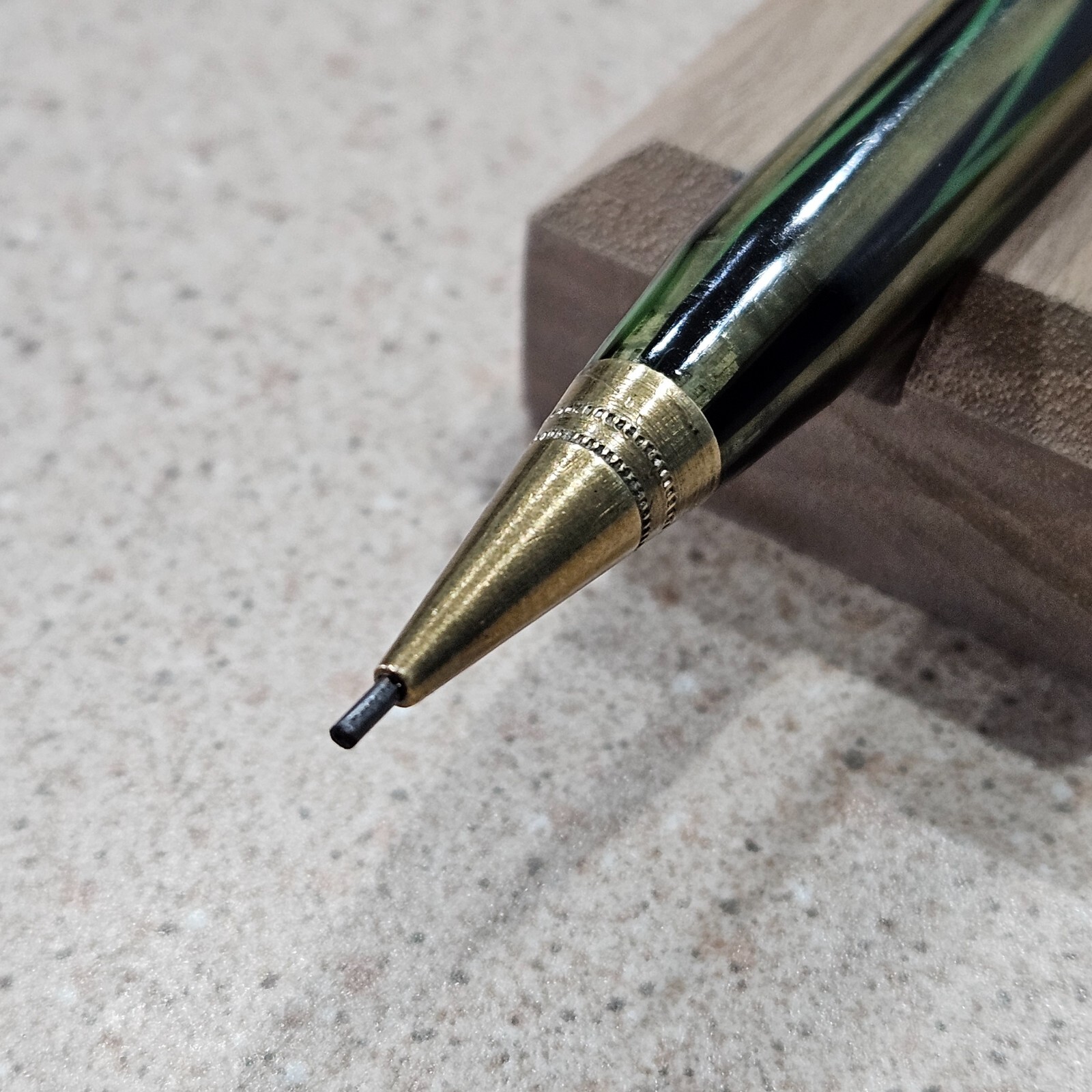 Wearever “Year Round” Green & Black Pattern Visible 5-3/4 Inch Mechanical Pencil