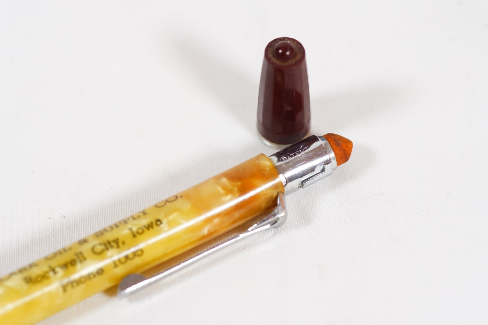 Grant Batteries Vintage Advertising Mechanical Pencil Clark Oil Rockwell City
