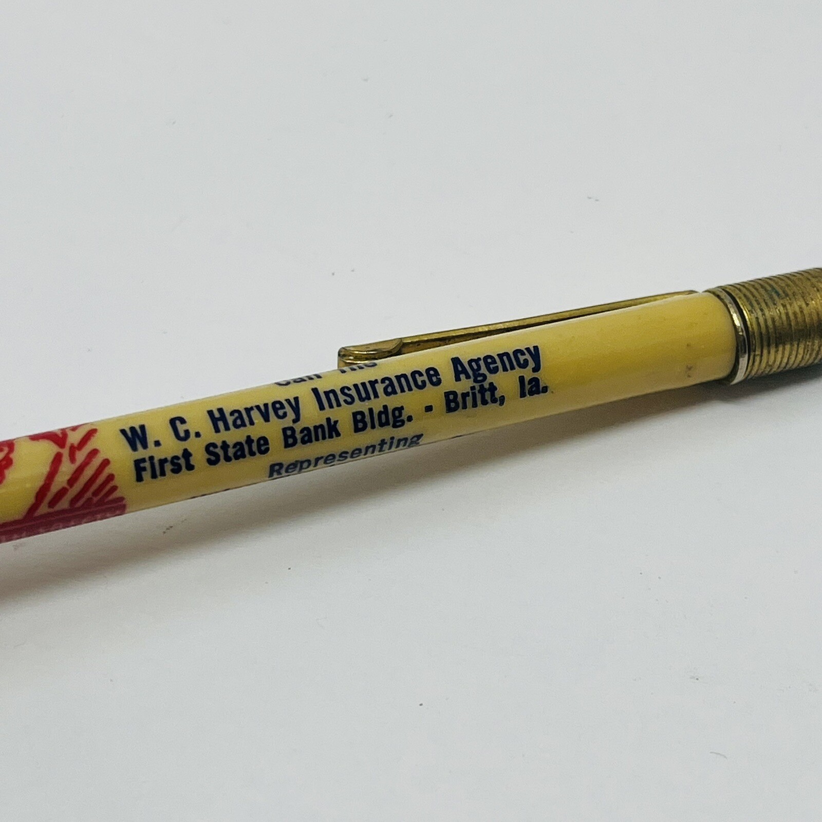 W.C. Harvey Insurance Britt IA Iowa APCO Advertising Promo Mechanical Pencil