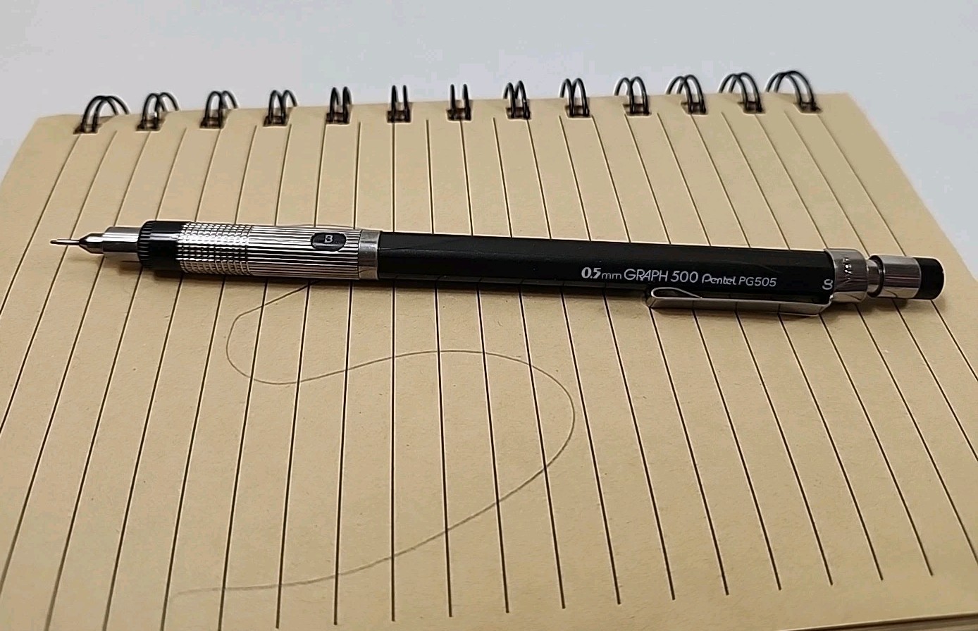 Pentel Graph Gear 500 Mechanical Drafting Pencil 0.5mm Black Barrel PG505