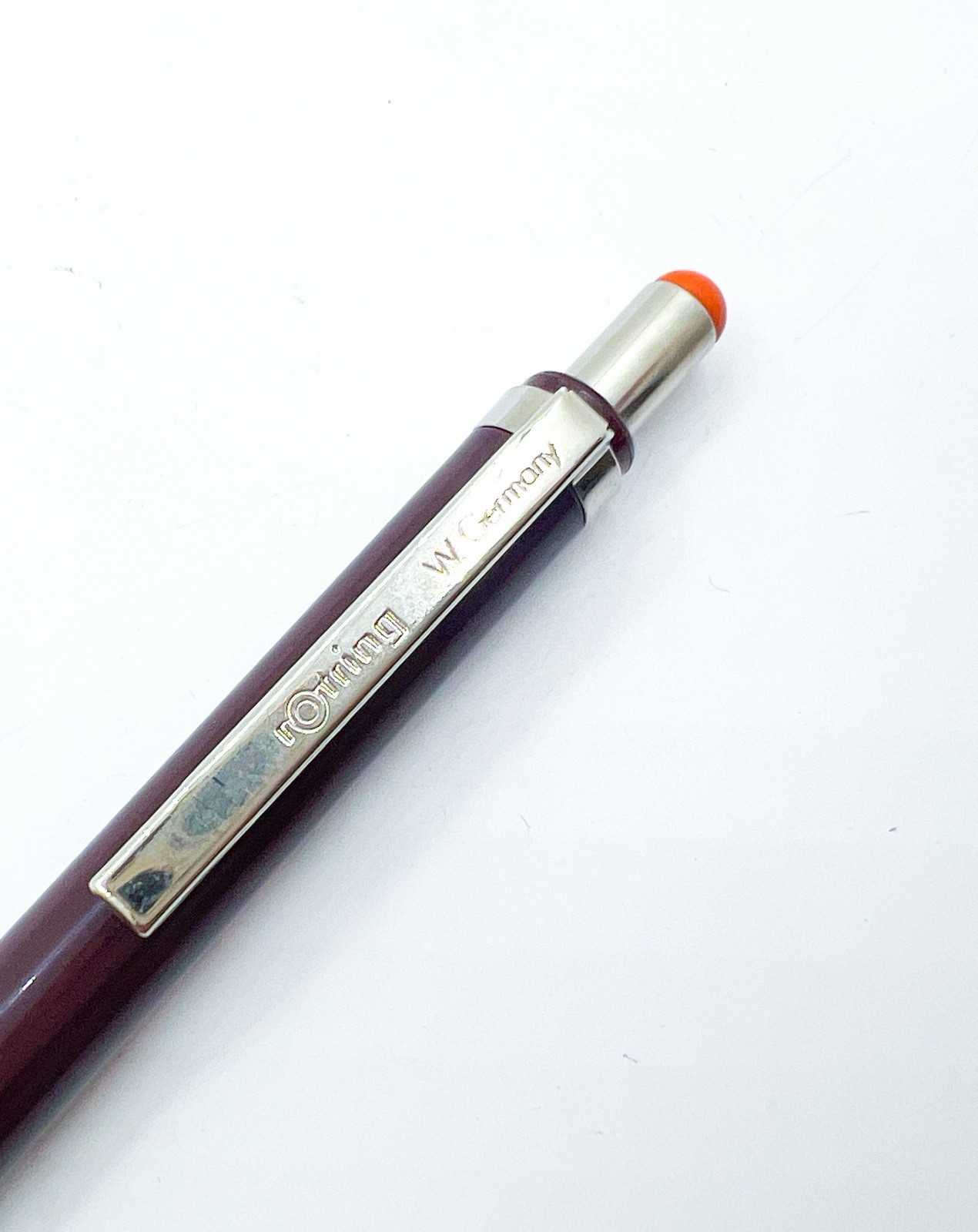 NOS Rotring Tikky TS Slide mechanical pencil 0.9mm 1.0 Burgundy Half Slide Tip