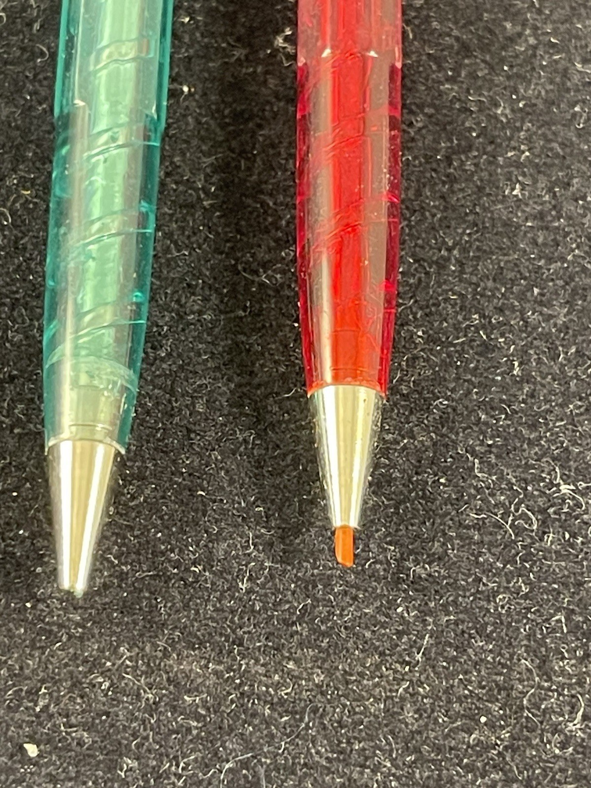 2 Vintage Wearever State of California Mechanical Pencil Red / Green Translucent