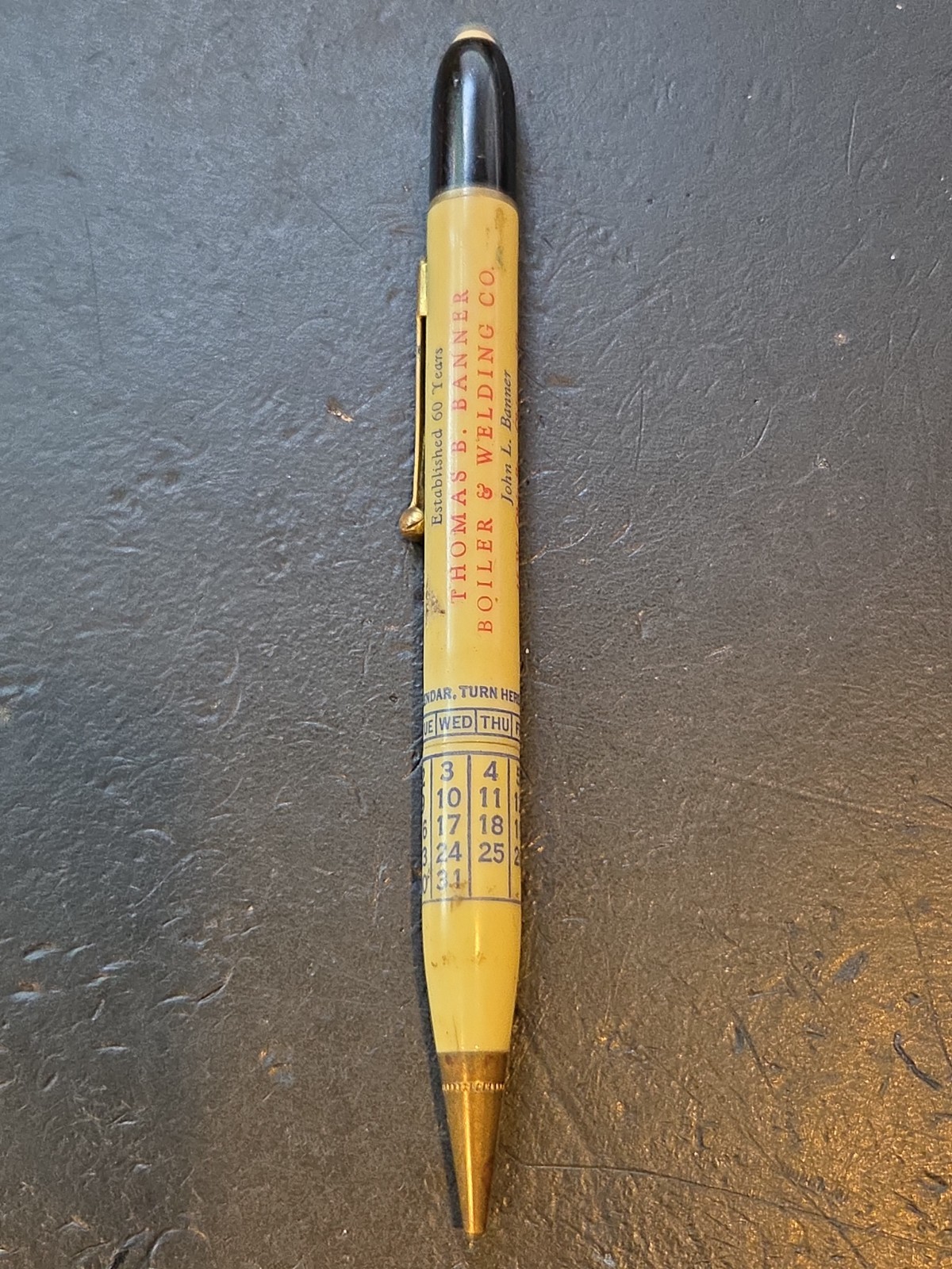 Osborne Mechanical Pencil – Perpetual Calendar- Banner Boiler & Welding