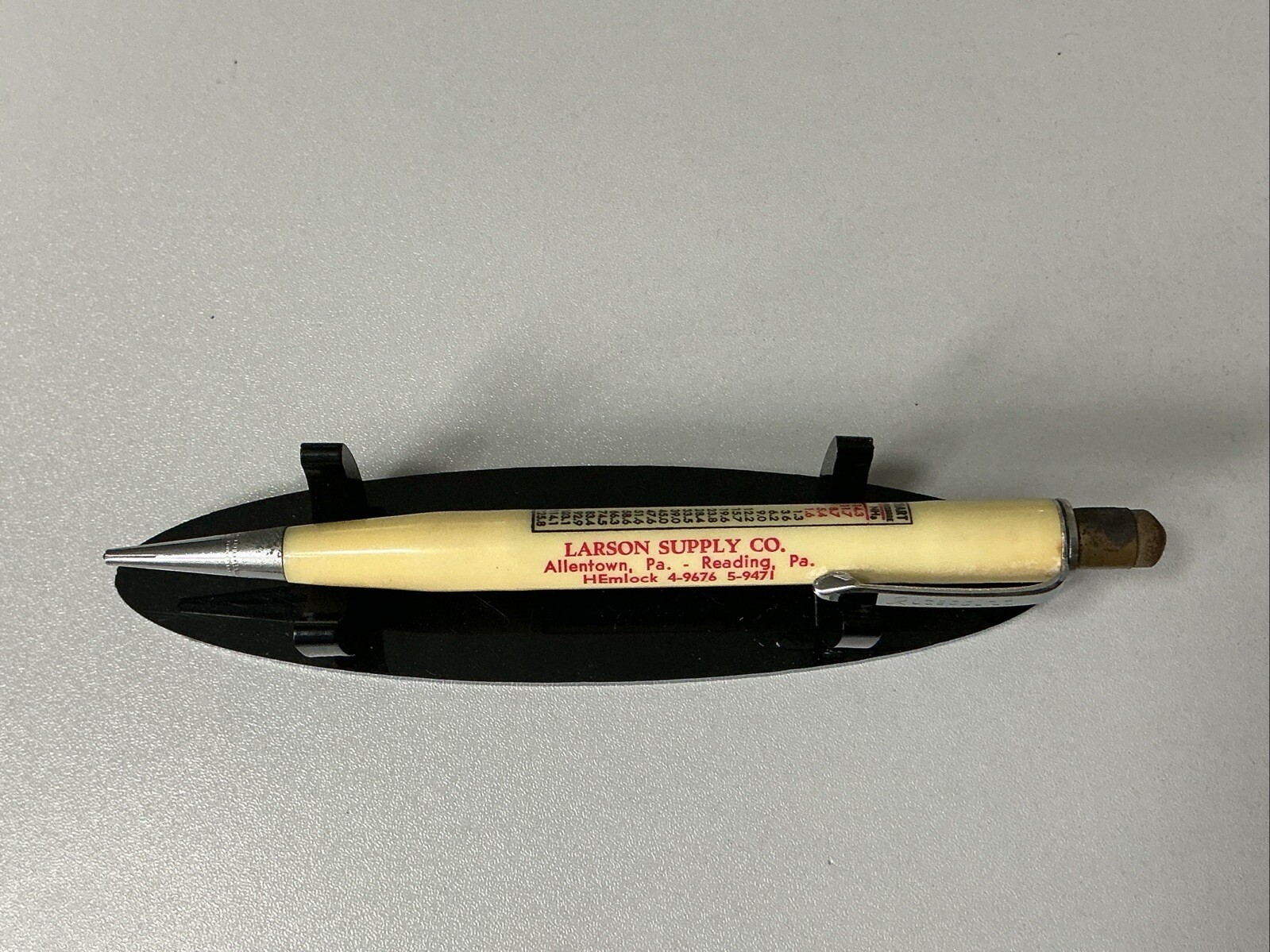 VTG Ritepoint Mech. Pencil Larson Supply Co Allentown Temp/Pressure Chart A312