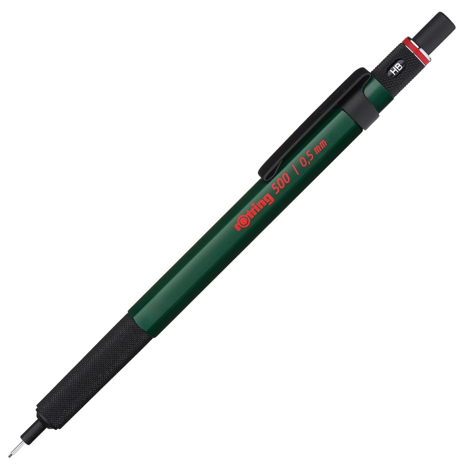 Rotring 500 Green Mechanical Pencil 0.5Mm With Metal Grip For Precision Drawing