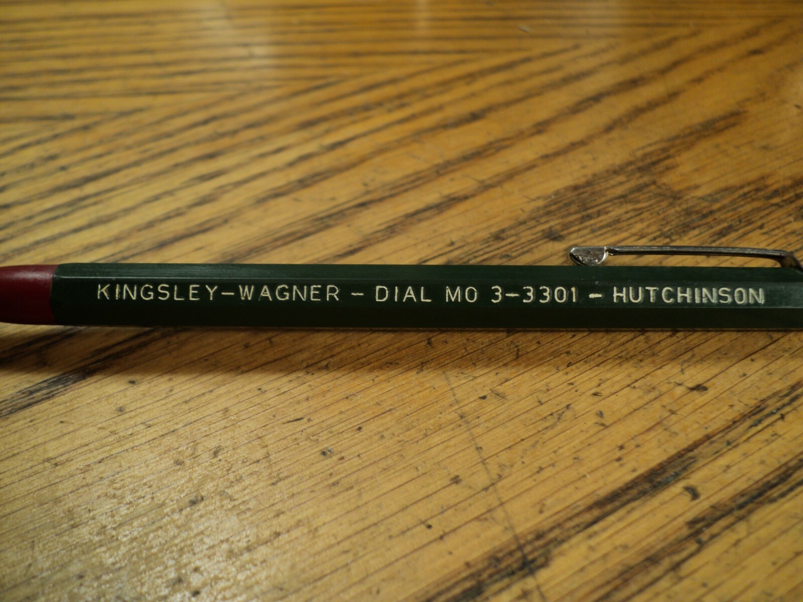 Vintage Autopoint Mechanical Pencil Kingsley Wagner Hutchinson Dark Green Body 2