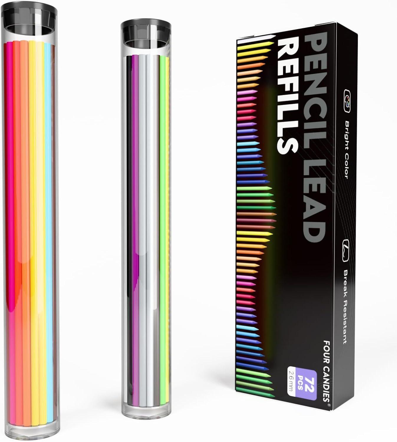 2.6MM Color Lead, Mechanical Colored Pencils Leads, 36 Color