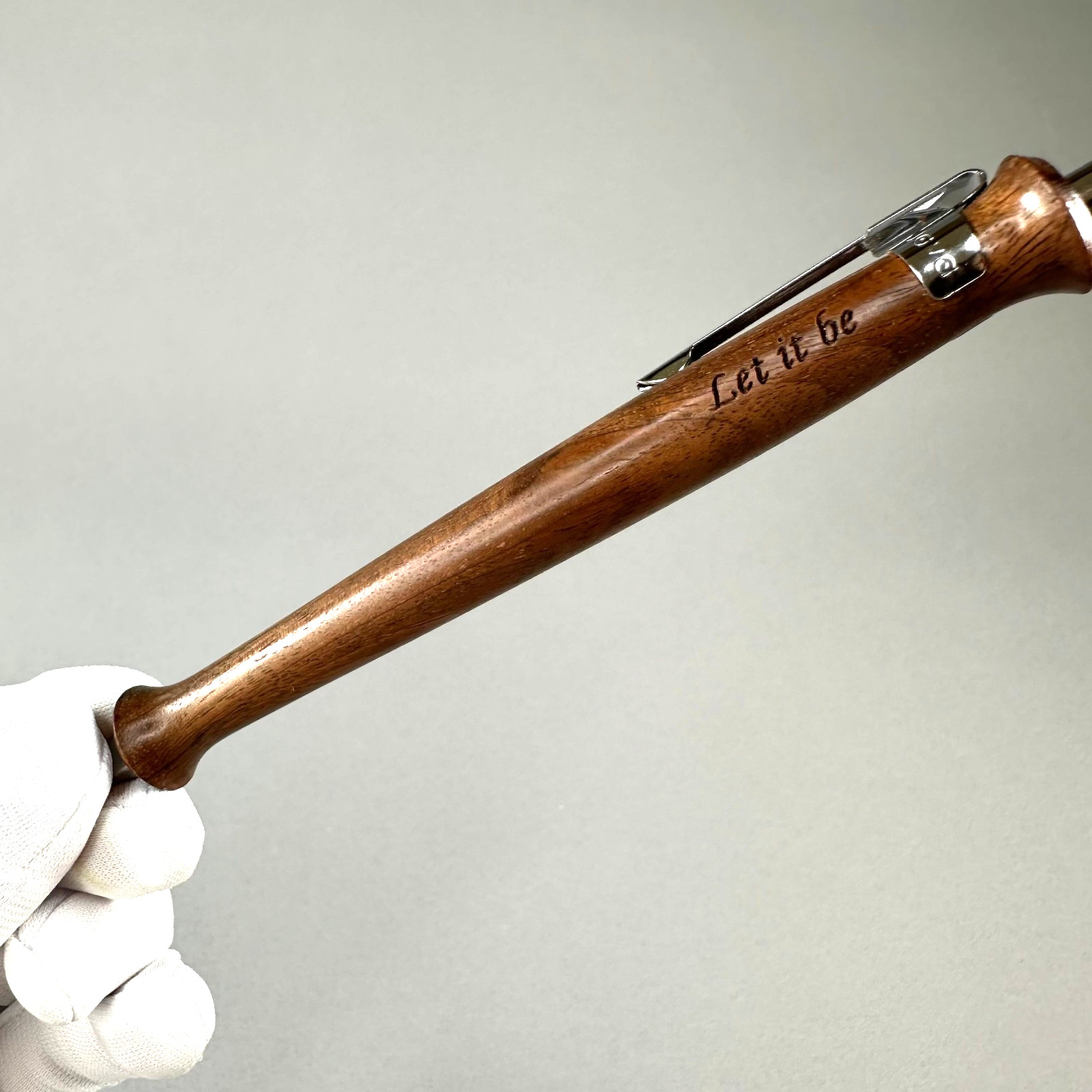 Handmade Walnut Wood Mechanical Pencil 0.5mm “Let It Be” Handcrafted Pencil