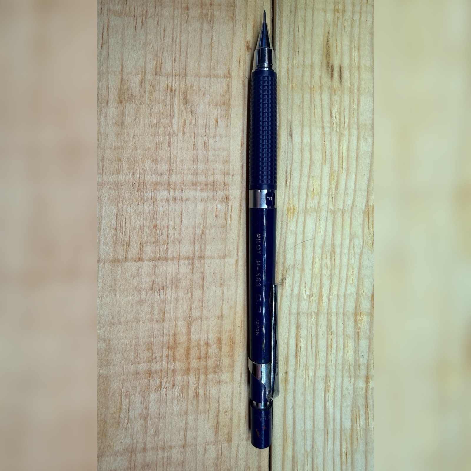 Vintage Pilot H-583 0.3mm Mechanical Drafting Pencil Japan Blue W/ Lead & Eraser