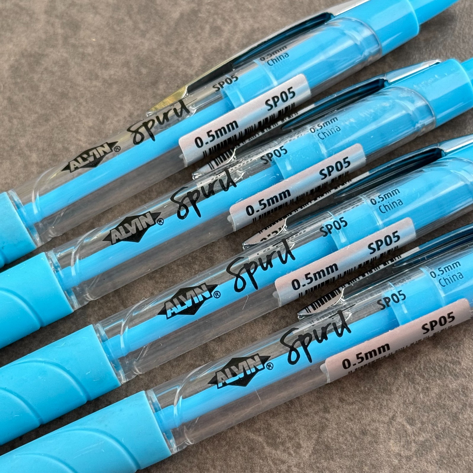 Alvin Spirit Mechanical Pencils Blue 0.5mm Lot of 4, Drafting & Writing