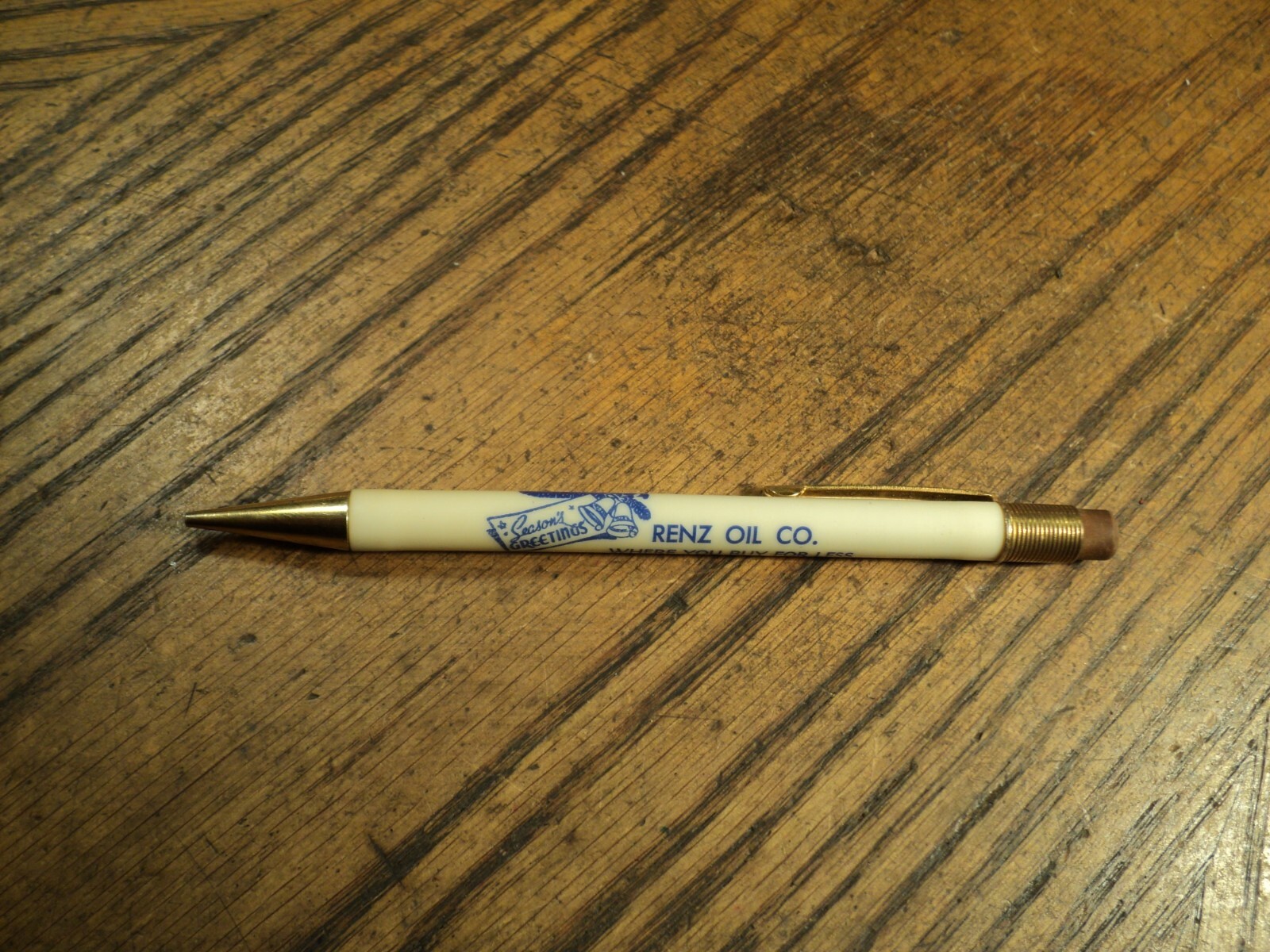 Vintage Sayles Wilson Mechanical Pencil Renz Oil Co Rush Center Kansas