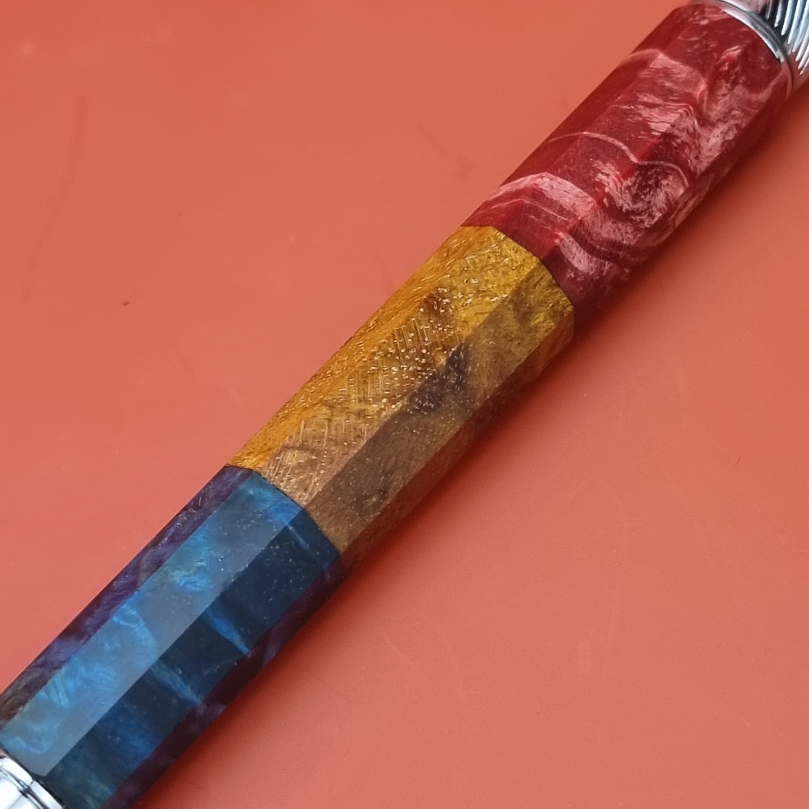 Hand Crafted Water based Ballpointpen with Octagonal Wood Barrel