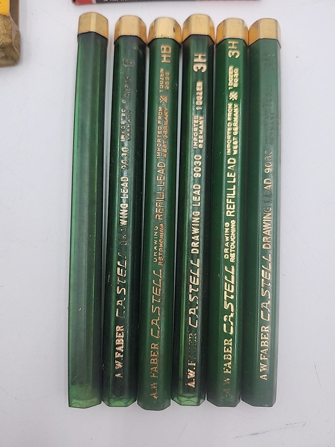 Vintage Mechanical Pencil Lead A W Faber Castell Drawing Drafting lot HB 3H 4H