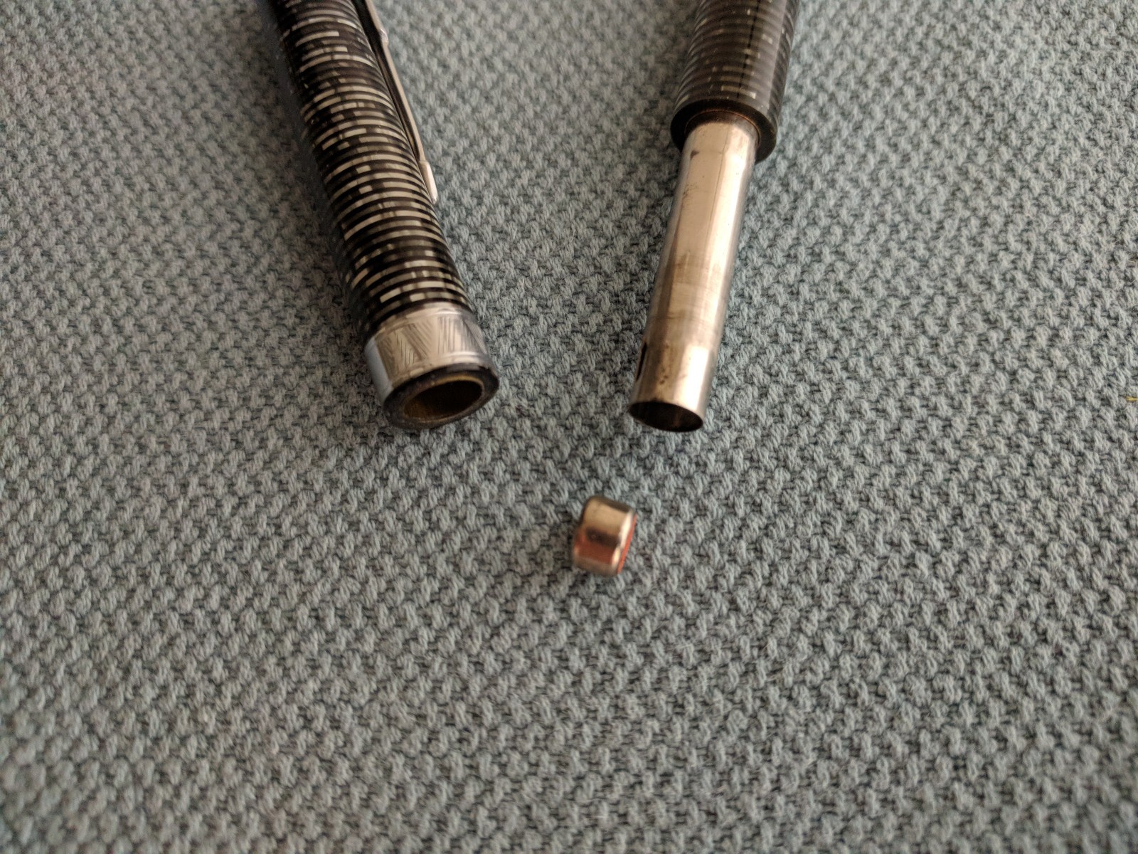 Vintage Parker Vacumatic Mechanical Pencil Black and Silver