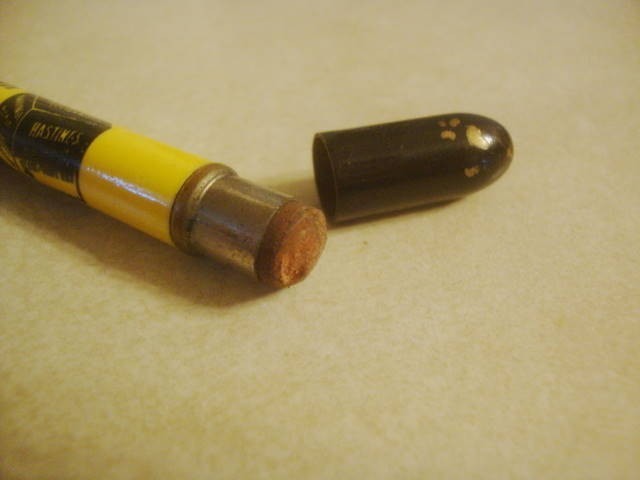 Vintage Advertising Mechanical Pencil HASTINGS PISTON RINGS SQUARE JAW GUY Icon!