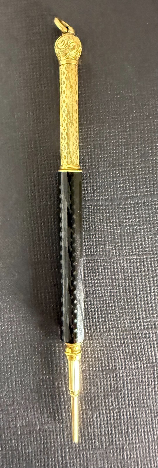 Antique Victorian William S Hicks Telescopic Magic Pencil 1871 Patent Gold BHR