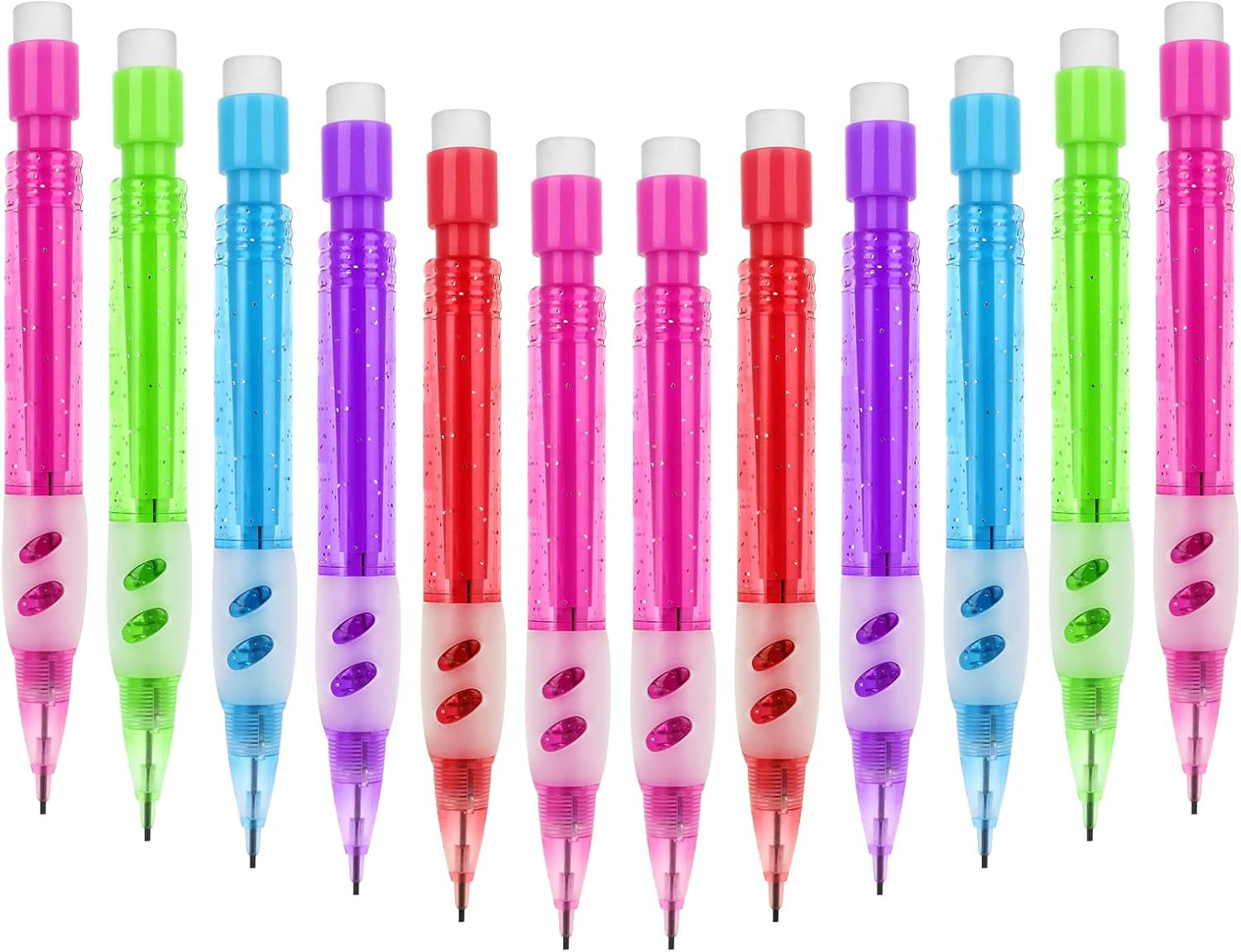 Cobee® 12 Pcs Mini Mechanical Pencils 0.7 Mm Automatic Pencils with Erasers Smal