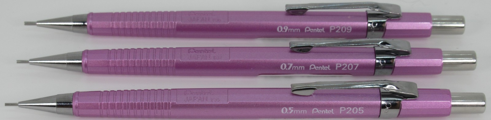Pentel P200 Collection Metallics – Pink, Set of 3 (Brazil)