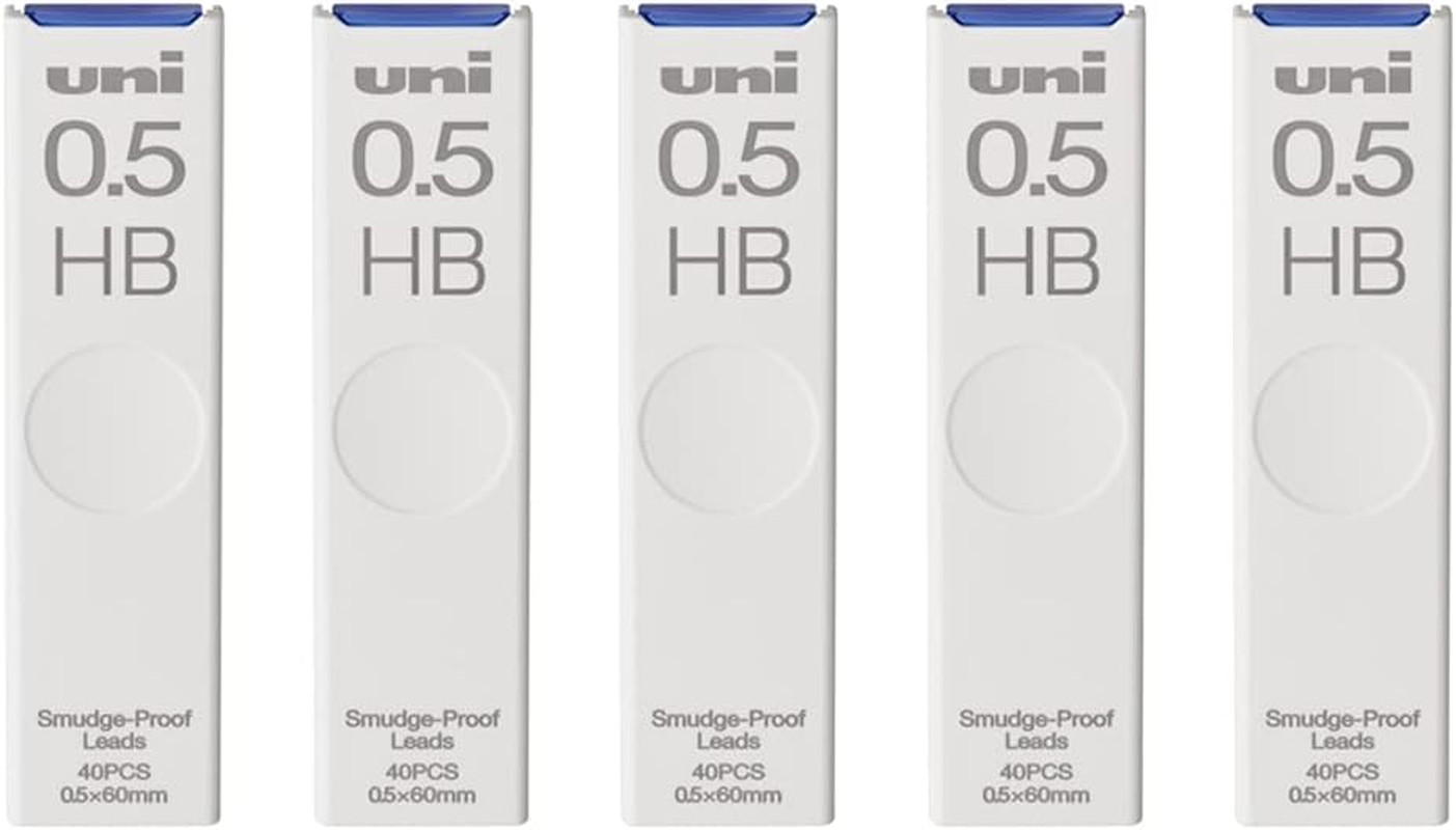 Pencil Lead, the ” Smudge-Proof Leads, 0.5Mm HB, 40 Leads X 5 Pack