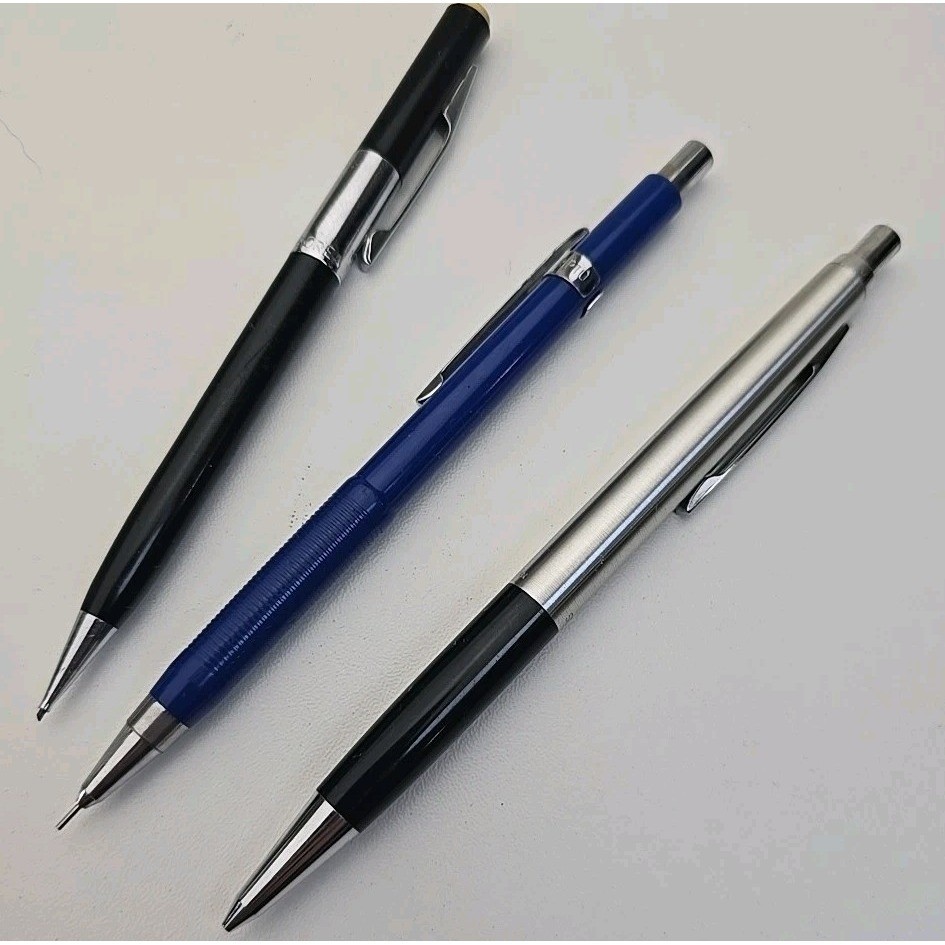 Scripto Vintage Mechanical Pencil P970 & P950 SET of (7) Japan Korea Twist Click
