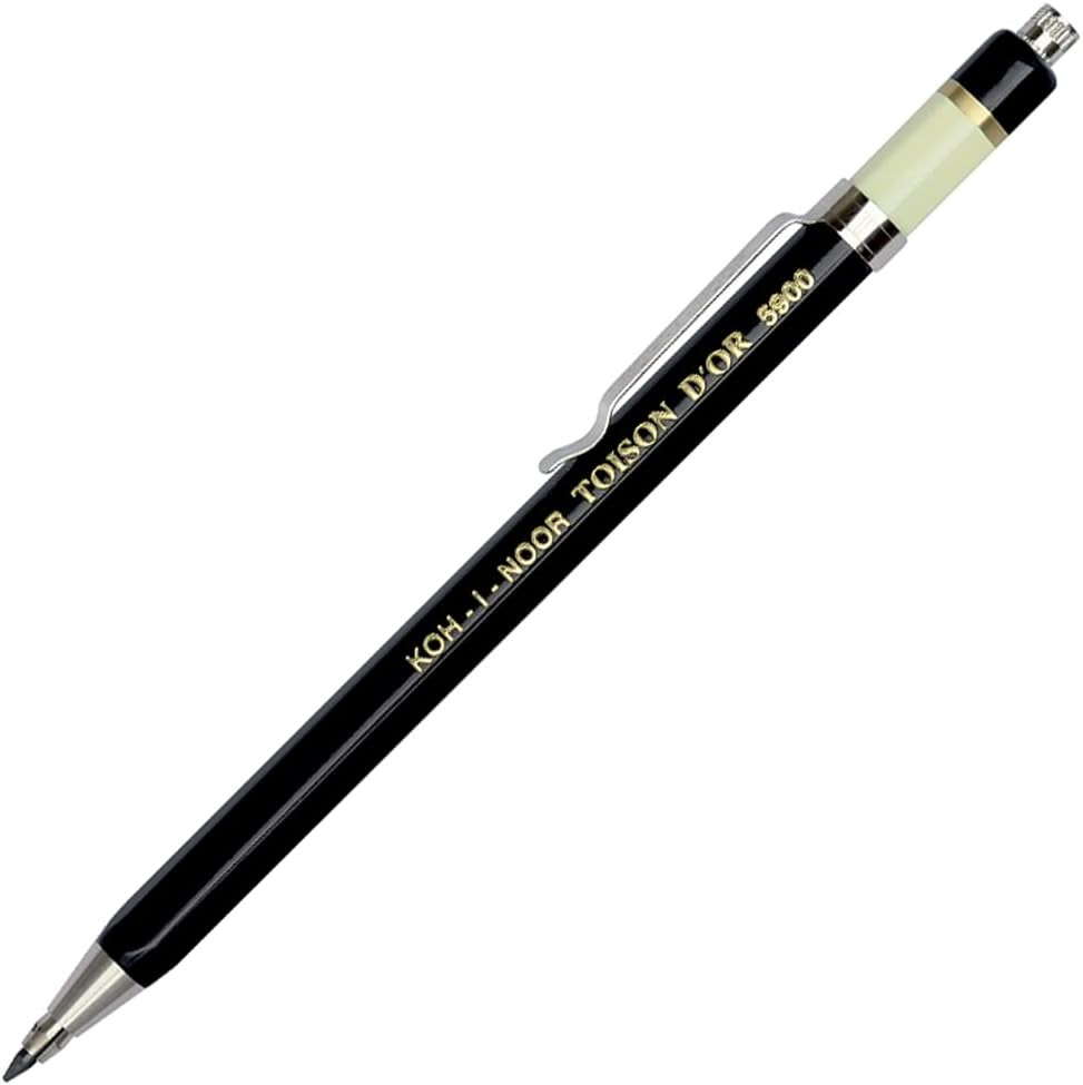 Toison D’Or Lead Holder with Clip, 2Mm X 120Mm Lead, Black, 1 Each (5900CN1005KK