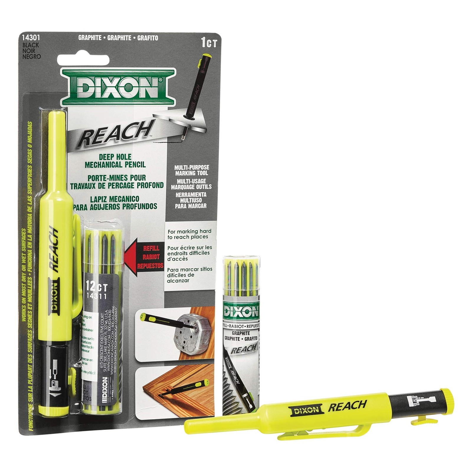 Dixon Reach Deep Hole Mechanical Pencils for Marking Wet Dry Surfaces