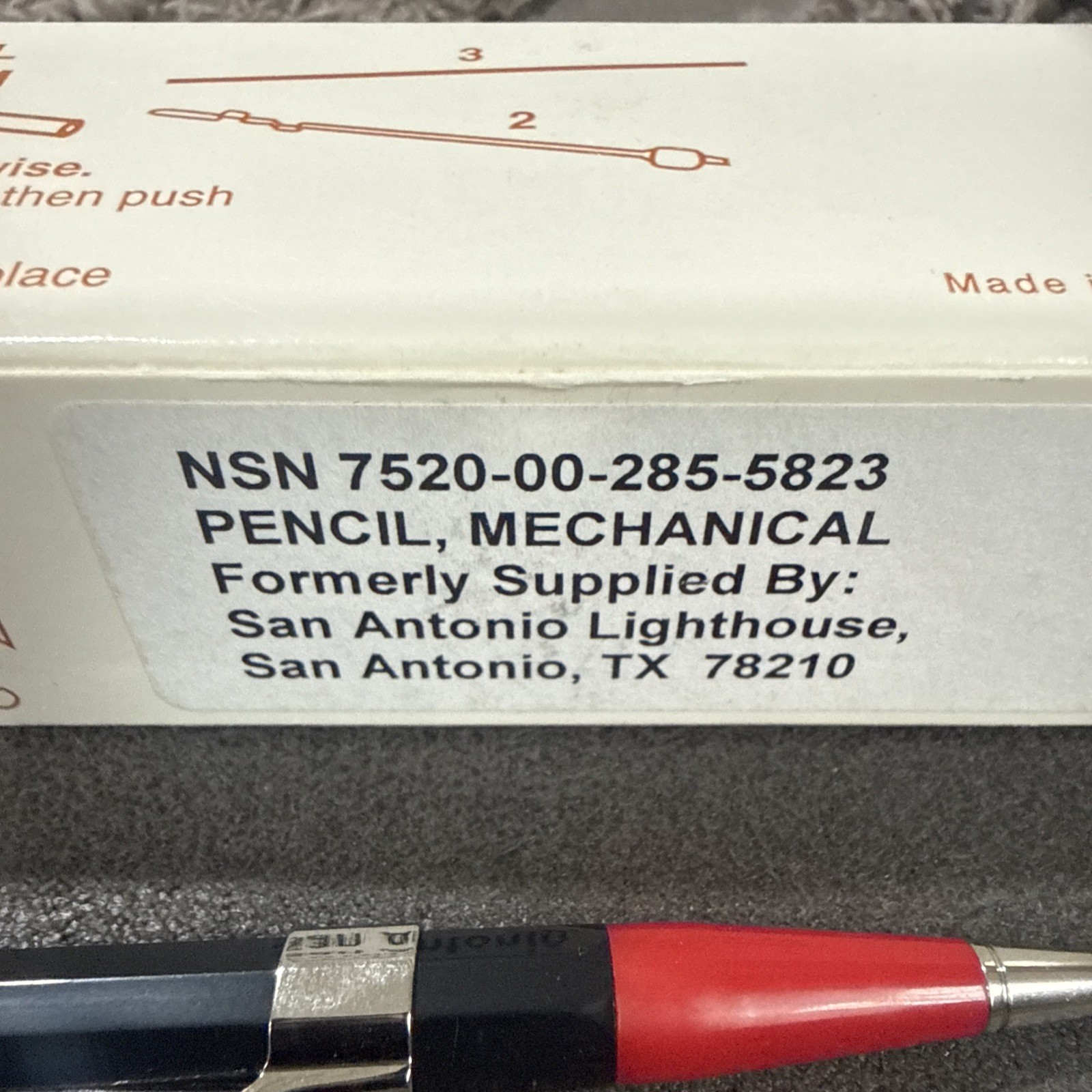 Autopoint Double End Twin Point Mechanical Pencil Red And Blue ends VTG Box 12