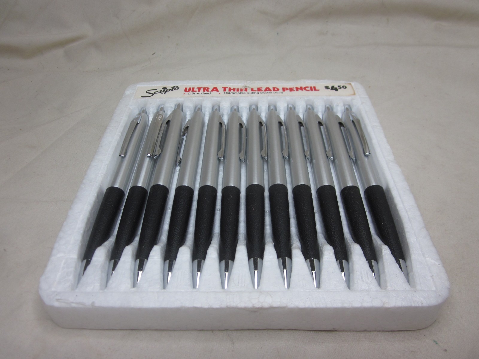 12 vintage Sripto ULTRA THIN LEAD PENCIL .5mm mechanical pencils display lot