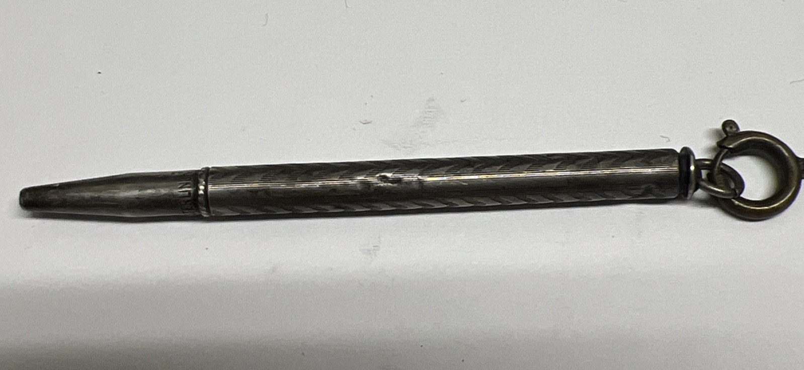 Antique Sterling Silver Mechanical Pencil Pendant (WORKS!)