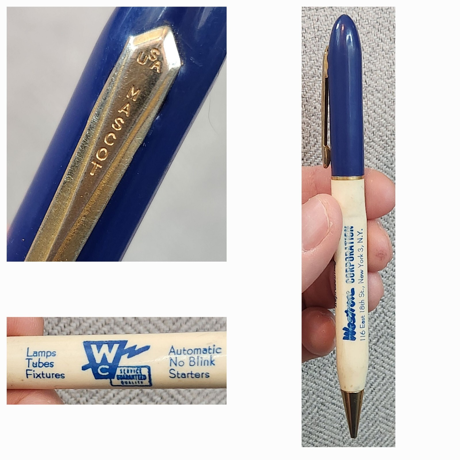 Vintage Weston Corporation Mascot USA Mechancial Pencil Advertising