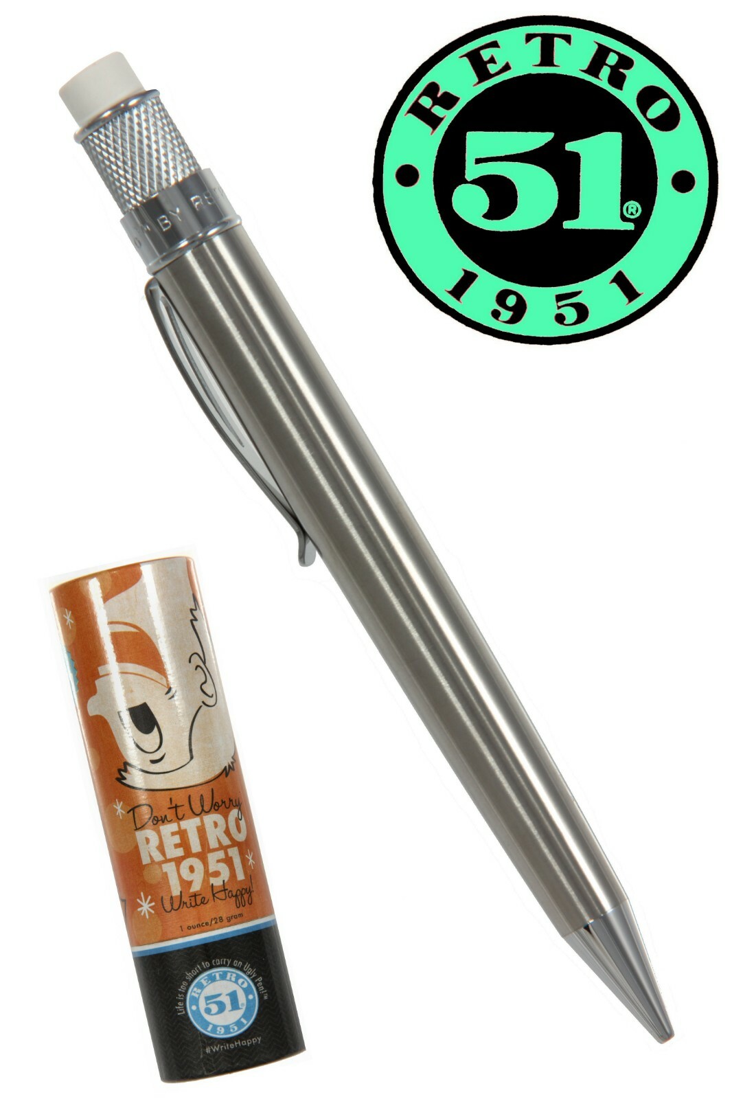 Retro 51 Stainless 1.15 mm Mechanical Lead Pencil #VRP-1315