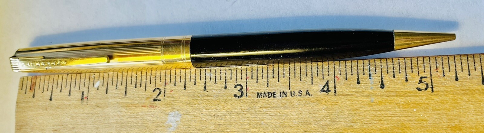 Waterman’s Mechanical Black Pencil 14 Kt GF Gold Filled 5.25” Long Made USA Vtg