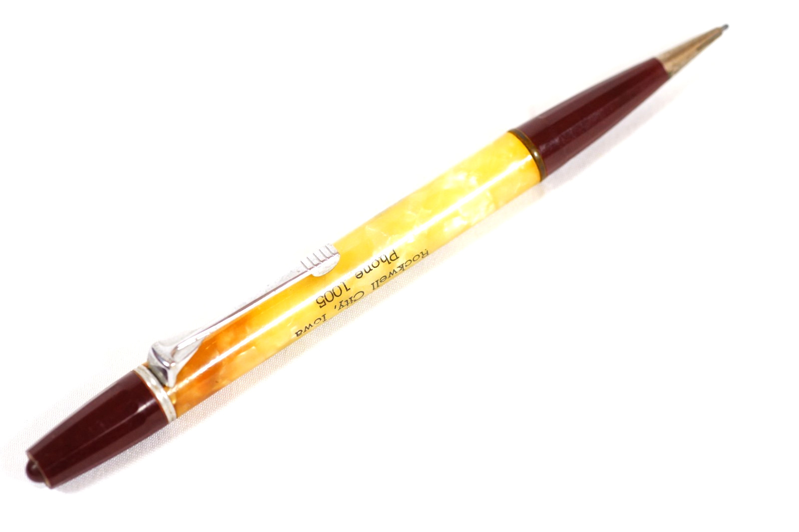 Grant Batteries Vintage Advertising Mechanical Pencil Clark Oil Rockwell City