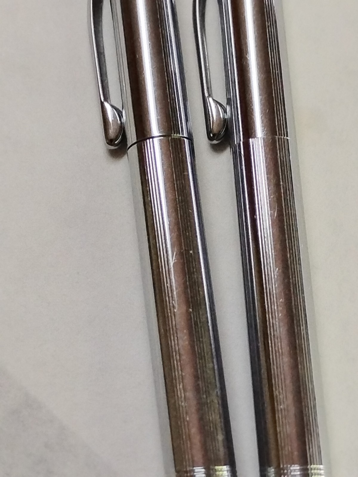 Vintage Cross Silver Chrome Mechanical Pencil and Pen Set Made in USA #P10