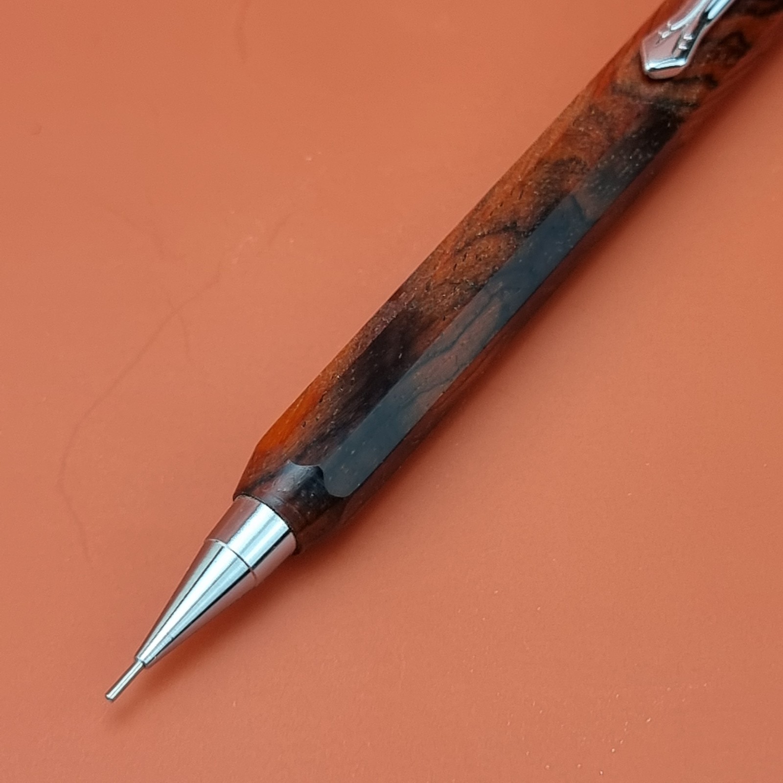 Hand Crafted Pentel PG5 Mechanical Pencil with Octagonal Wood Barrel