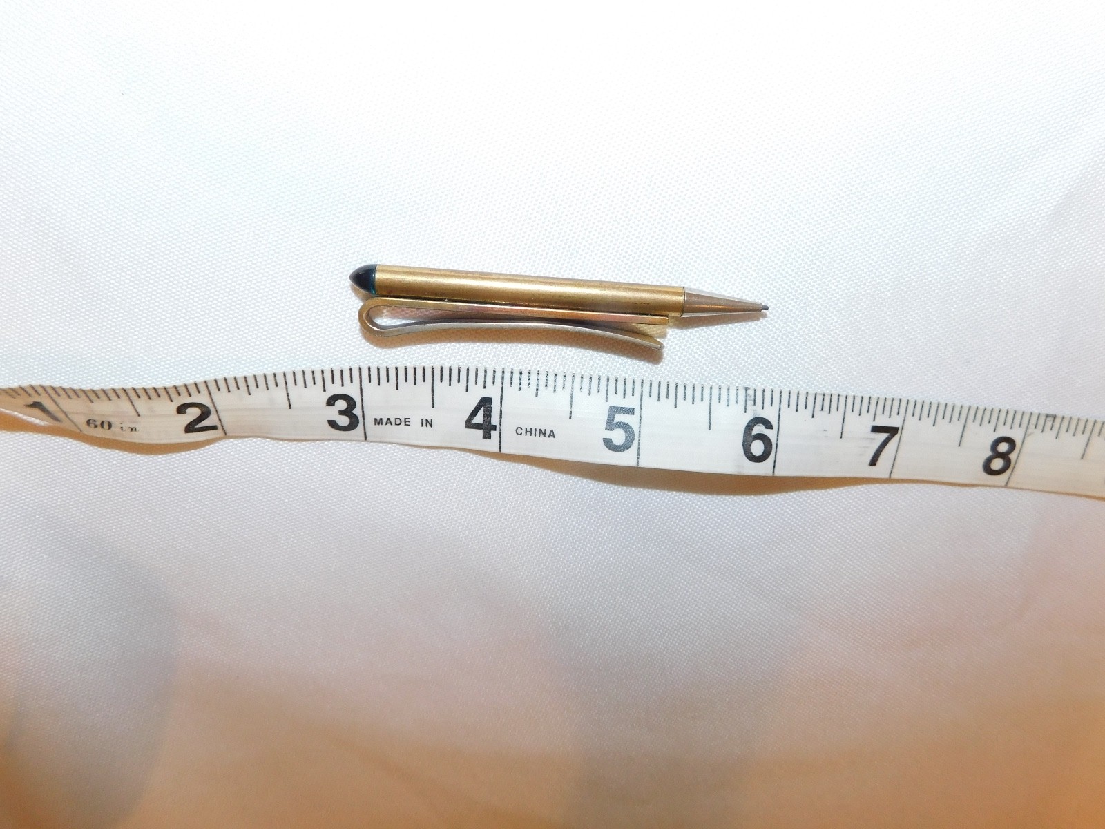 Vintage Mini Mechanical Pencil Gold Tone Tie Clip 2.75″ Long Pre-owned