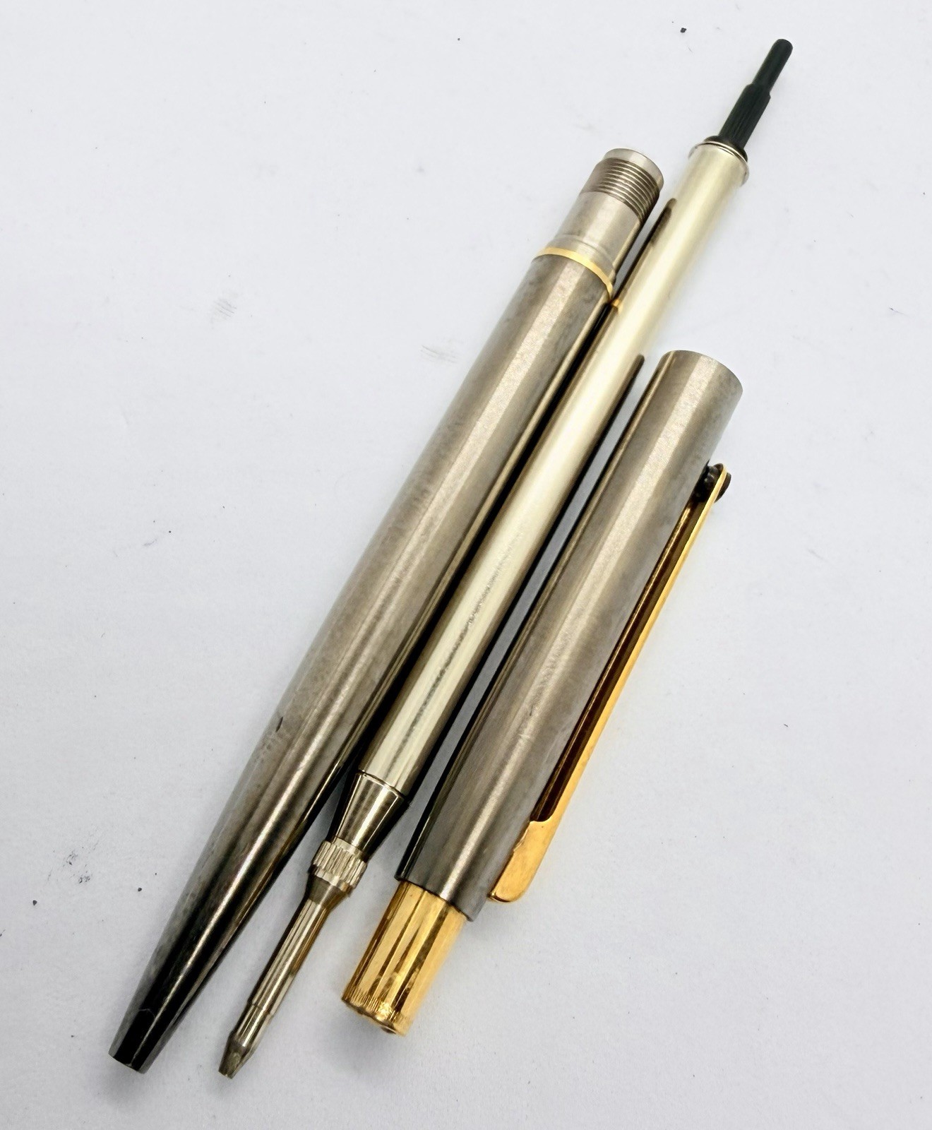 Montblanc Noblesse Titanium Color Mechanical Pencil Metal Gold Trim Functional