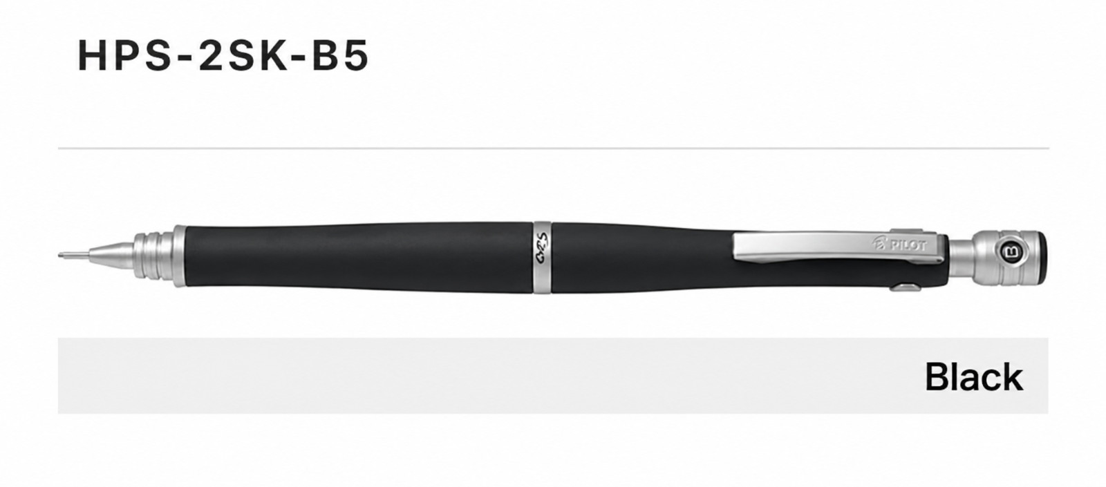 Pilot S20 0.5mm Wooden Mechanical Pencil Black HPS-2SK-B5 Made in Japan NEW