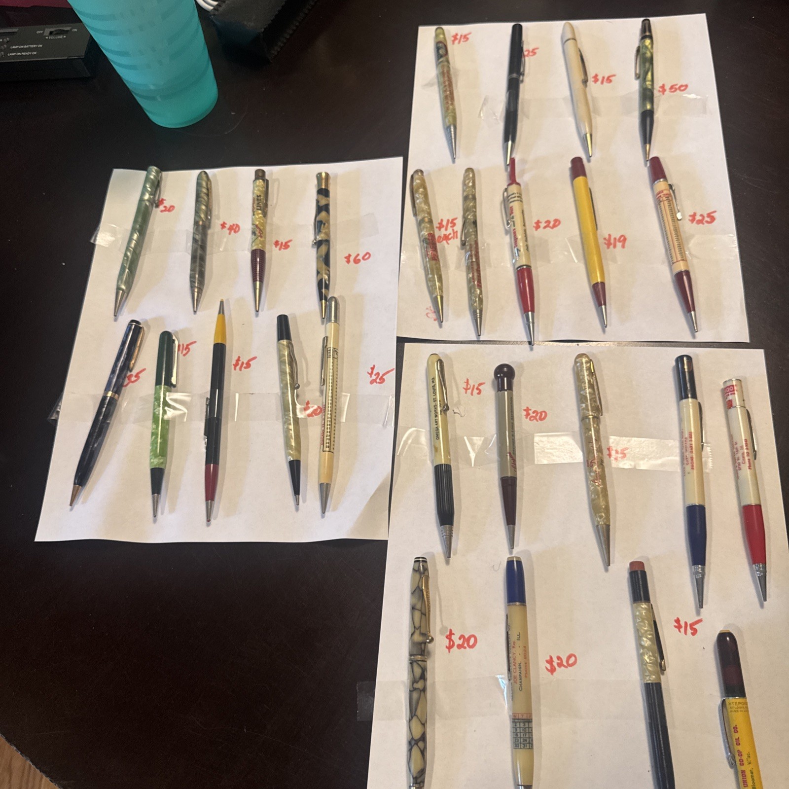 Lot of 27 Vintage Mechanical Pencils – Advertising, Sheaffers, Ritepoint, Etc