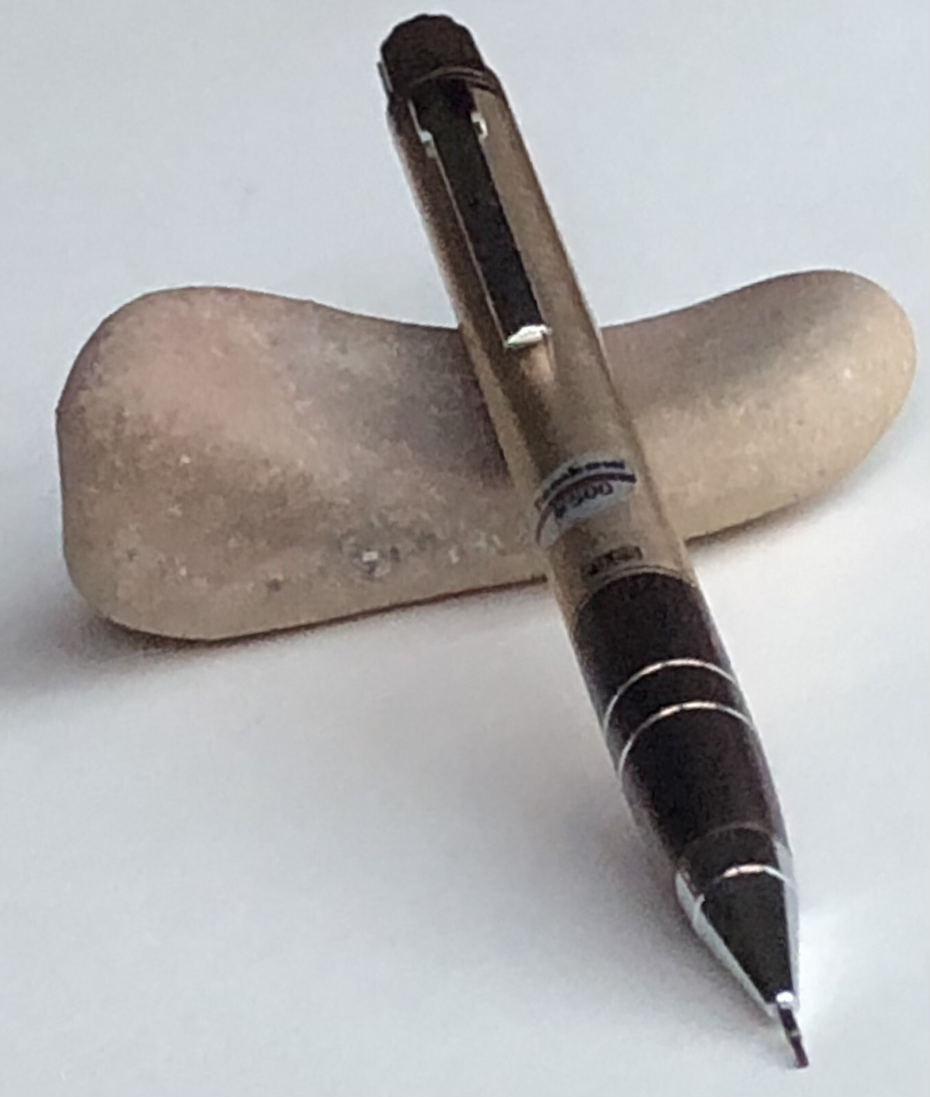 Vintage TOMBOW 500 Mechanical Pencil .5mm Lead Sticker Tan Metal NOS Japan