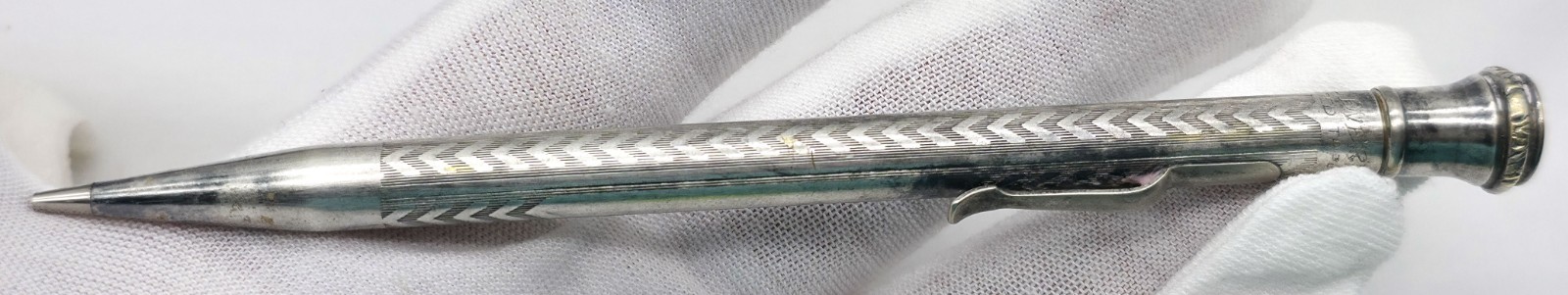 Antique Triple Plated Silver Case Wahl Eversharp Mechanical Pencil