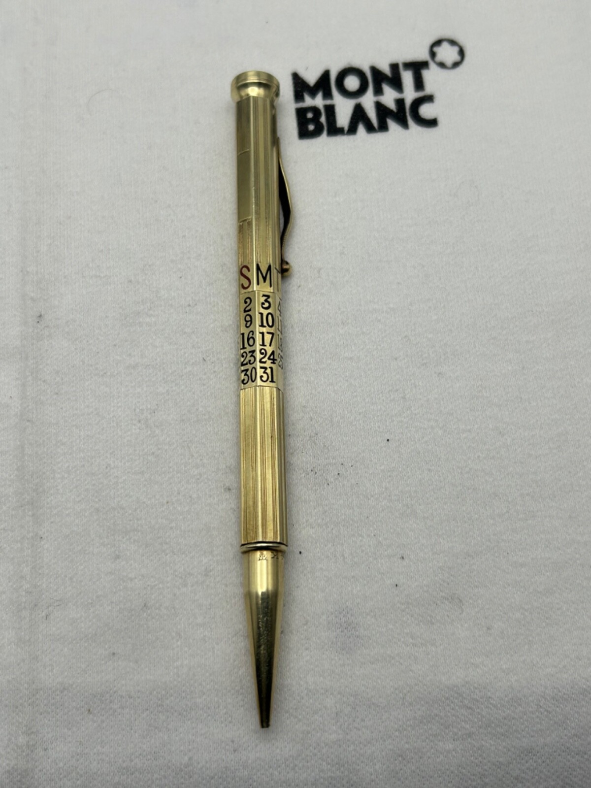 Perpatual Calendar 14K Solid Gold Pencil-Exc. Condition