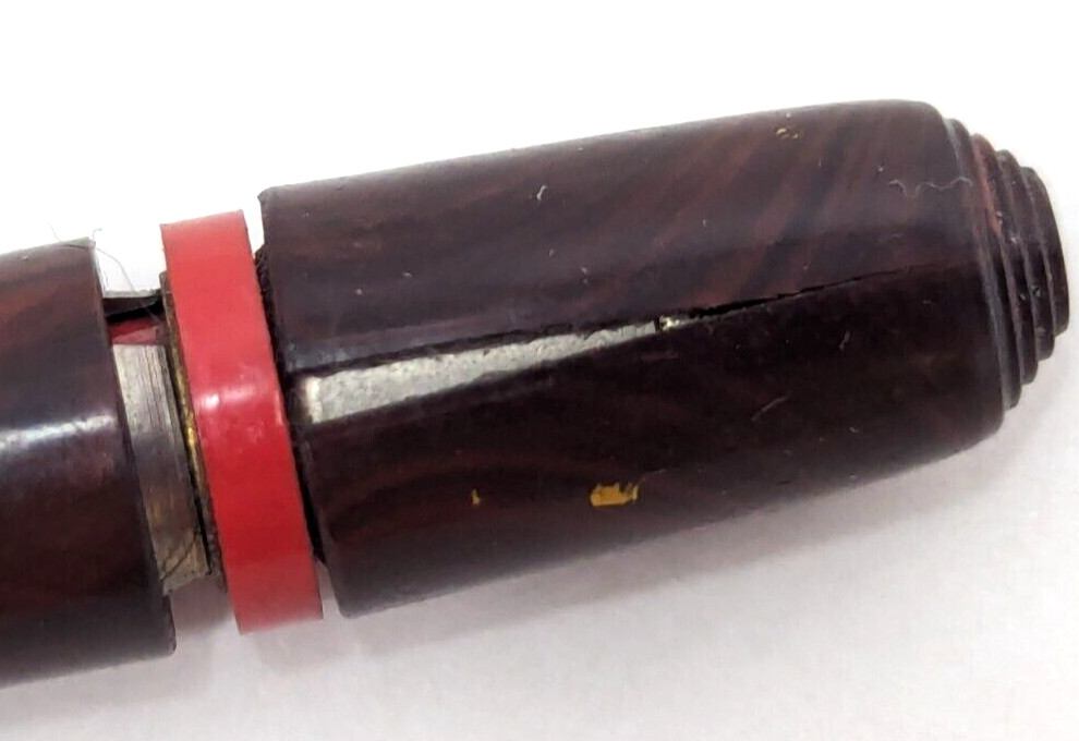Vintage B&B St Paul Redipoint Black & Red Mottled Twist Mechanical Pencil M24
