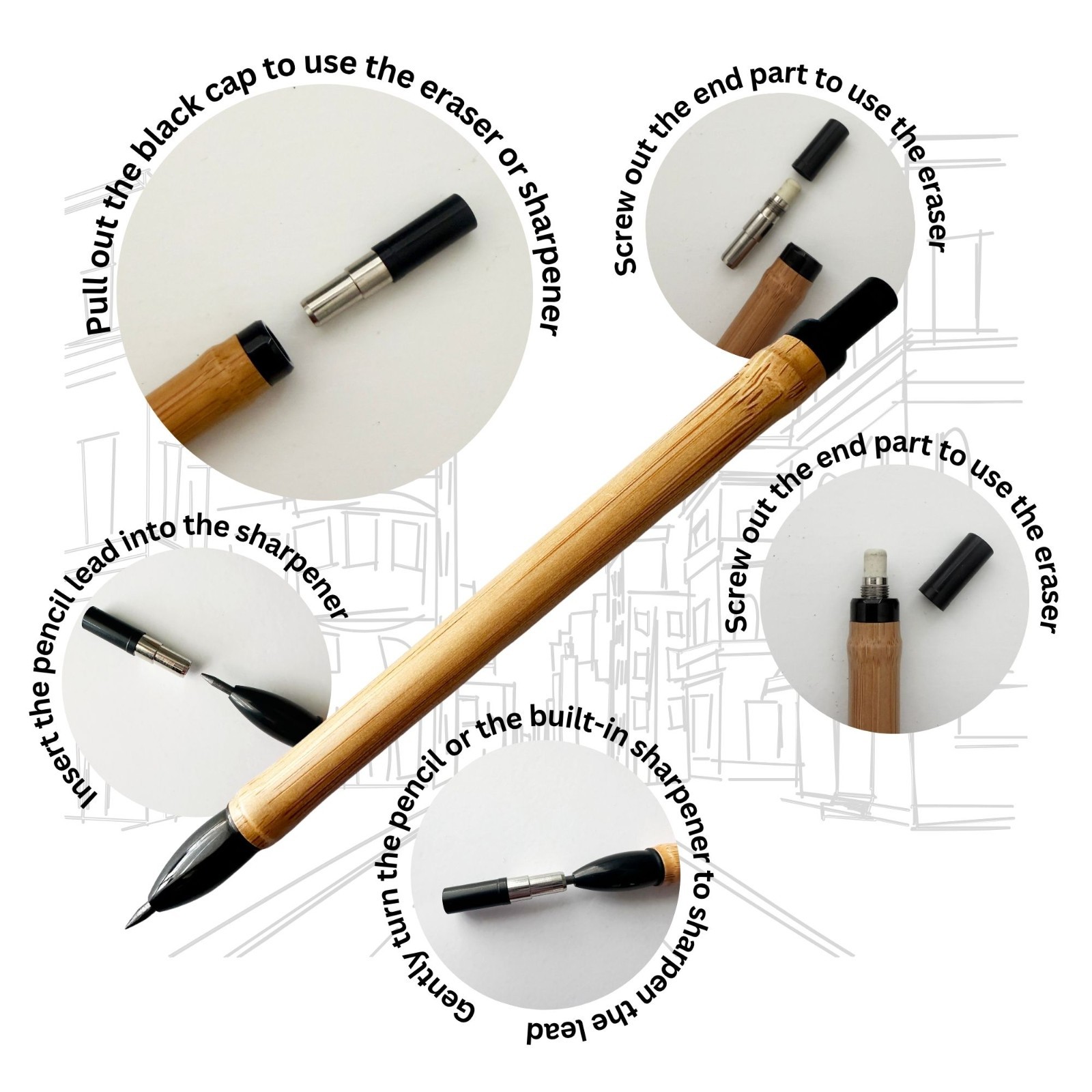 2.0 mm Mechanical Pencil Metal Brass-Wooden Finish High Quality Unique Design