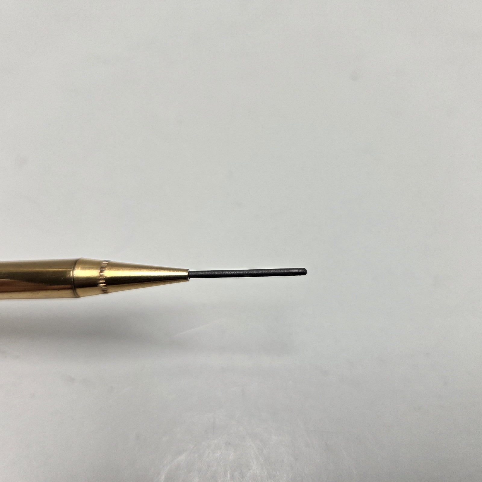 Vintage Gold Tone Brass Metal Mechanical Pencil w/ Red Ball Tip and Rhinestones