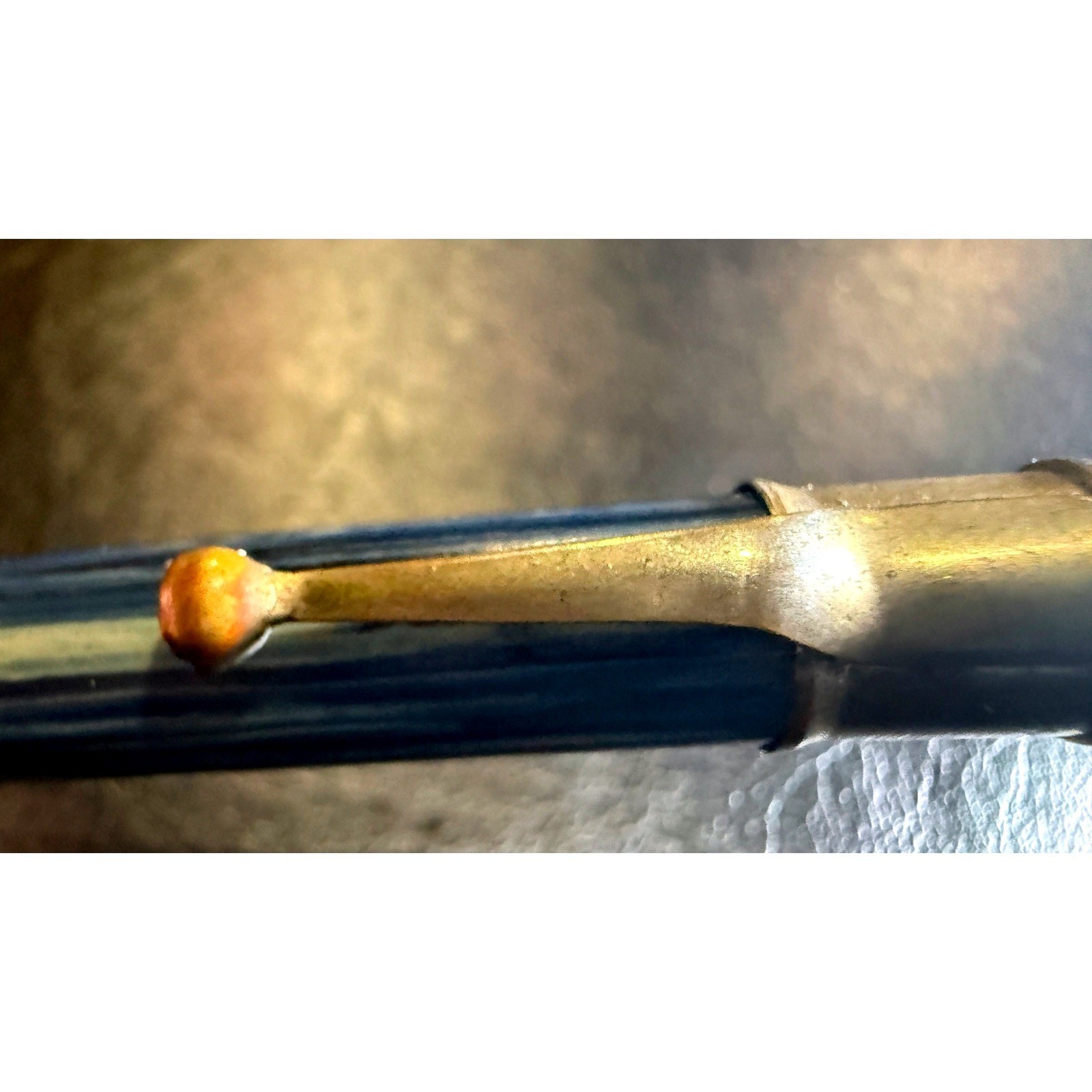 Vintage MCM Mechanical Pencil 14K GF Clip Gold Plated Blue Marbled Celluloid