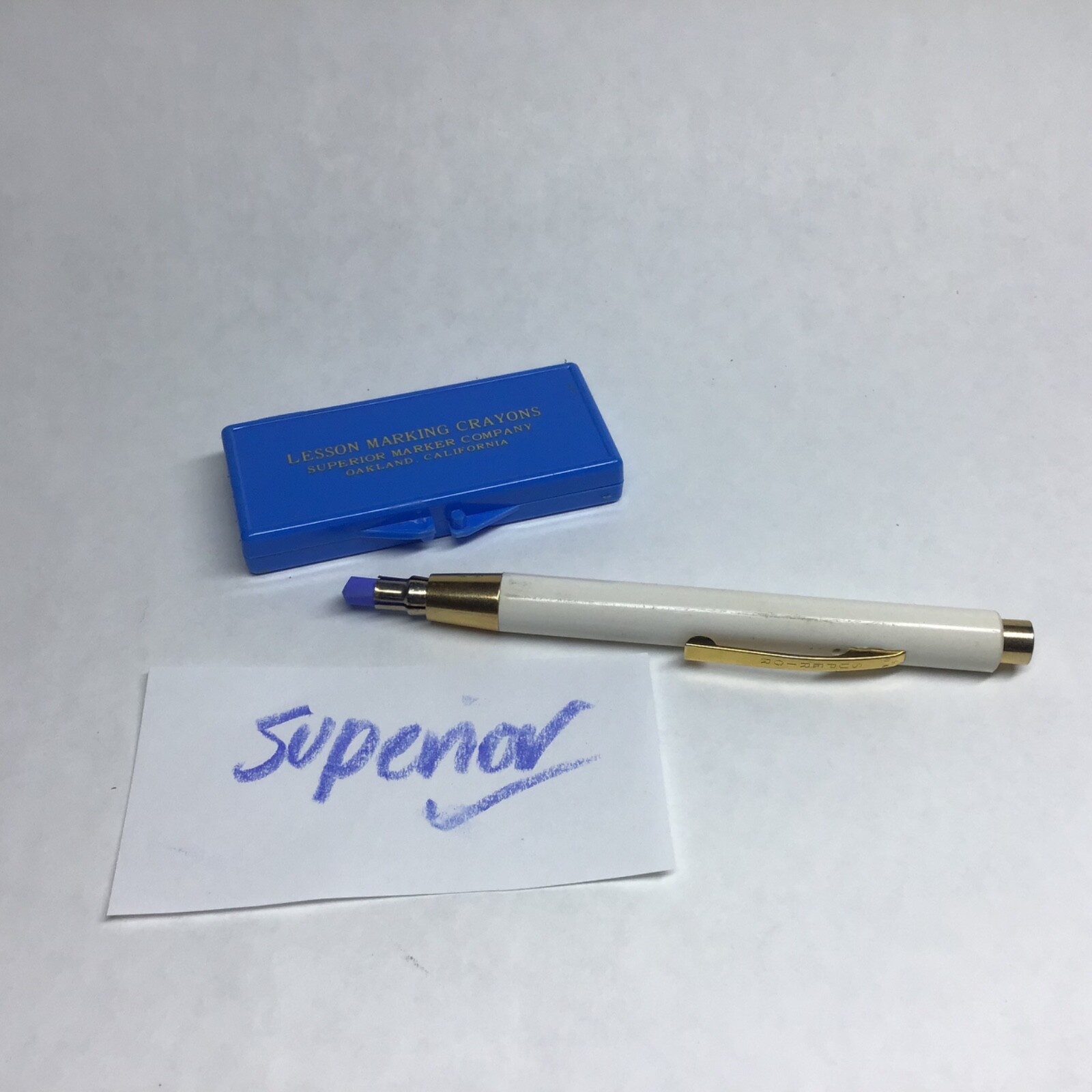 Vintage Superior lesson marking Crayons & mechanical pencil