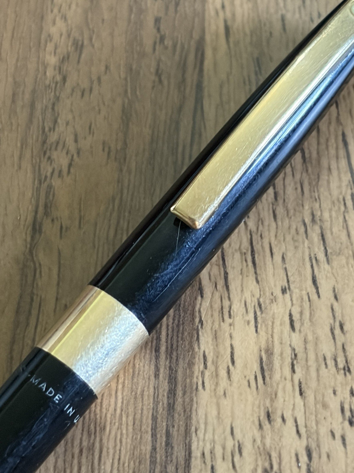 Vintage white dot Sheaffer Mechanical Pencil, Black w/ Gold Trim – Functional